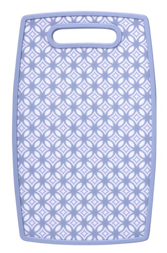 TABLA DE PICAR DISENO CIRCULOS Y ROMBOS CELESTE 303743D (36 x 23cm)