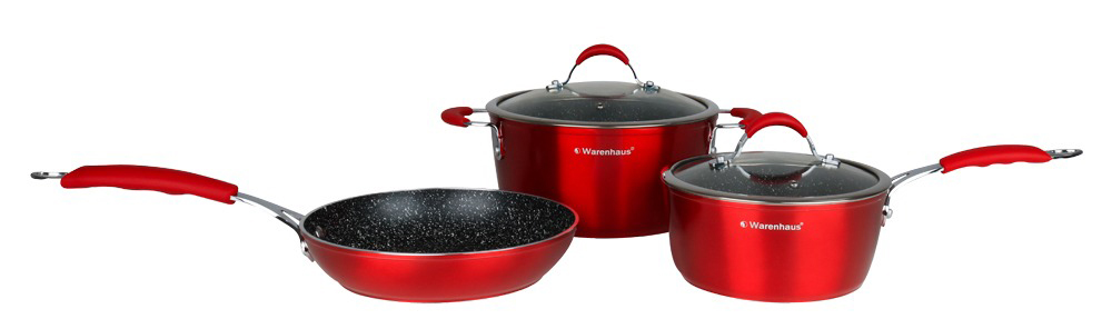 SET COCINA CARMIN ROJO 5PZS M33584