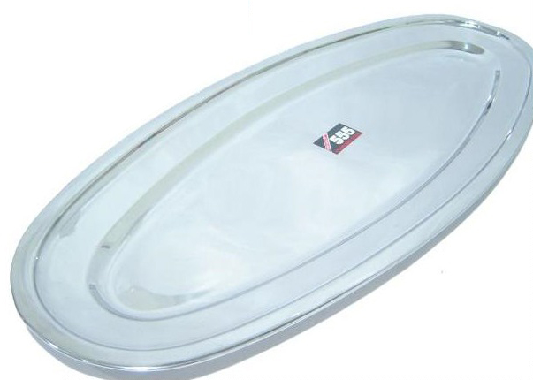 BANDEJA SERVICIO CHAROL ACERO OVALADO 389841 / FT-1