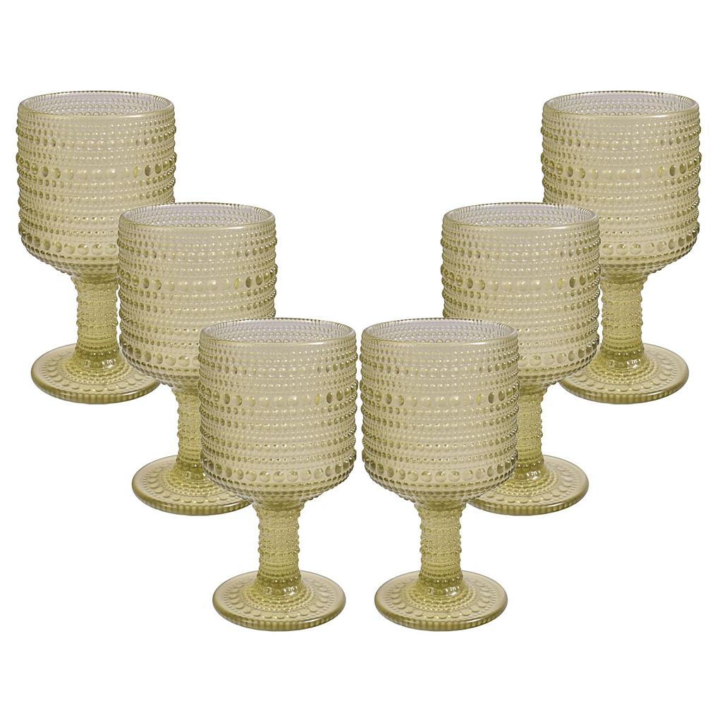 SET COPA VIDRIO VERDE 6PZS 989432 / SAN4363 (260ml)