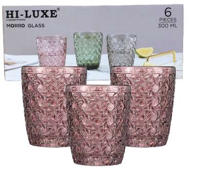 SET VASOS MORRO ROJO 6PZS S07869 (300ml)