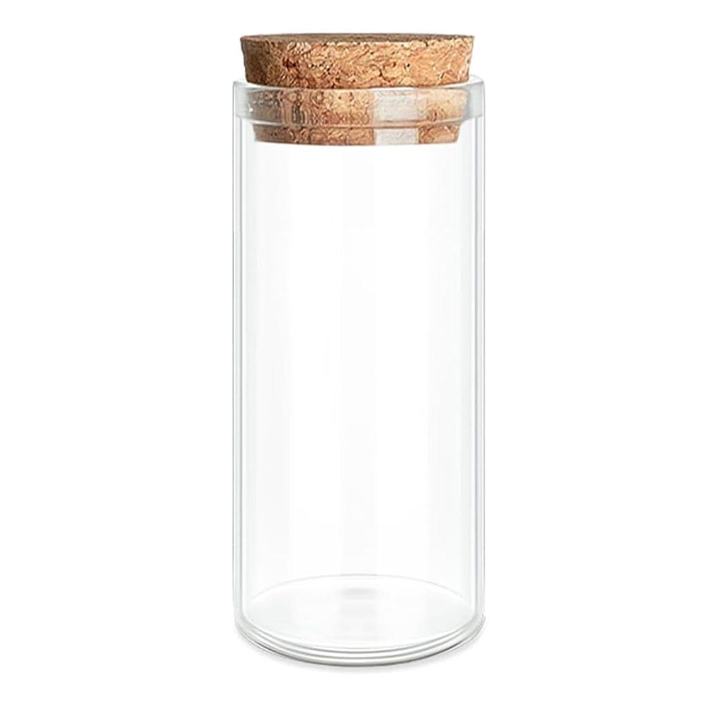 SET CONTENEDOR  VIDRIO TAPA MADERA 6PZS 670713 / SAN2469 (4.7 x  9cm)