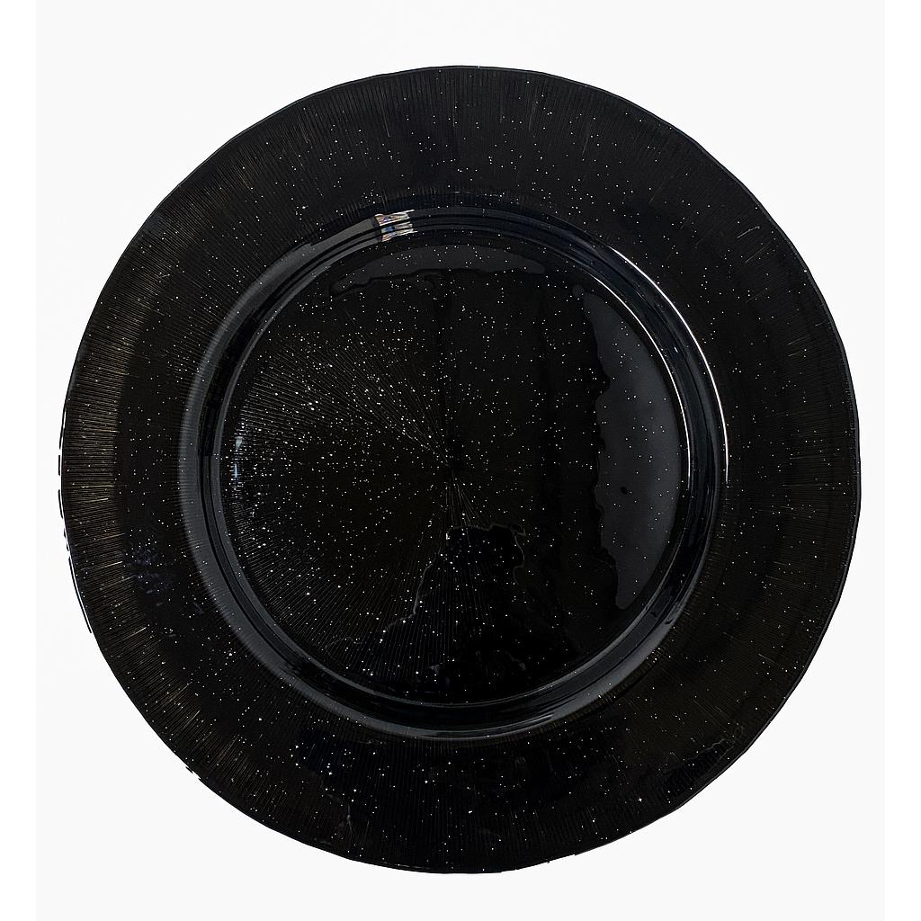 PLATO BASE VIDRIO NEGRO EP81073046 (33cm)