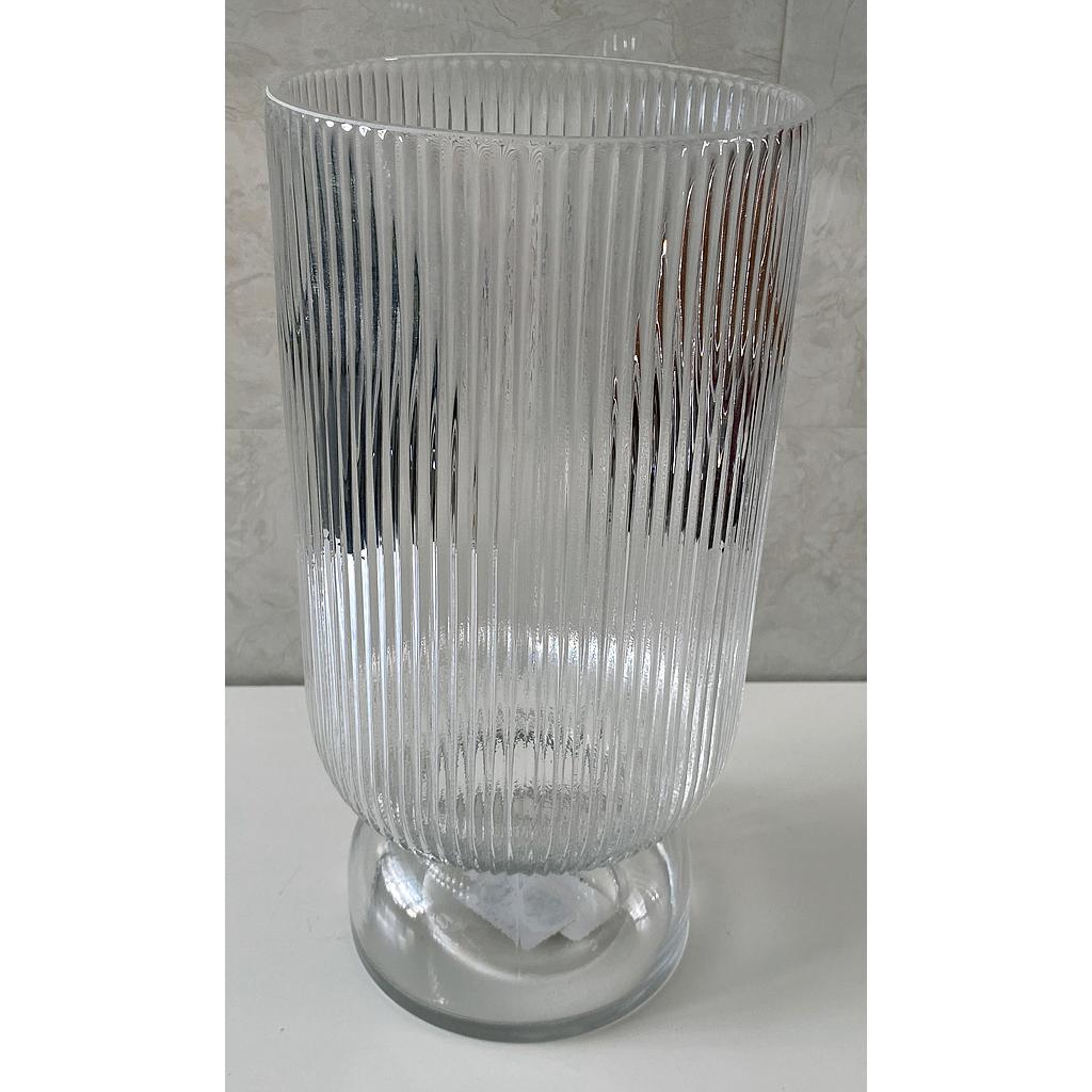 FLORERO VIDRIO LINEAS EP81073085 (30 x 14.5cm)