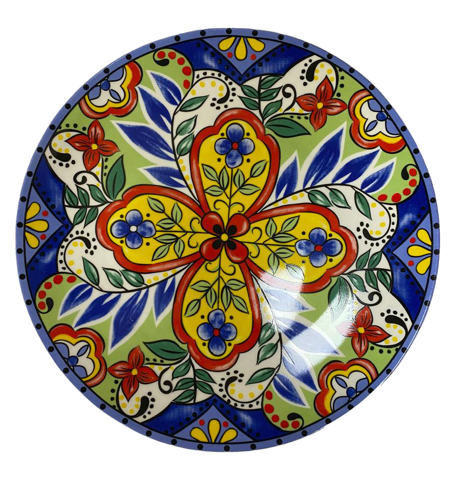 PLATO CERAMICA DISENO MEXICANO GRANDE IC848-6 (26cm)
