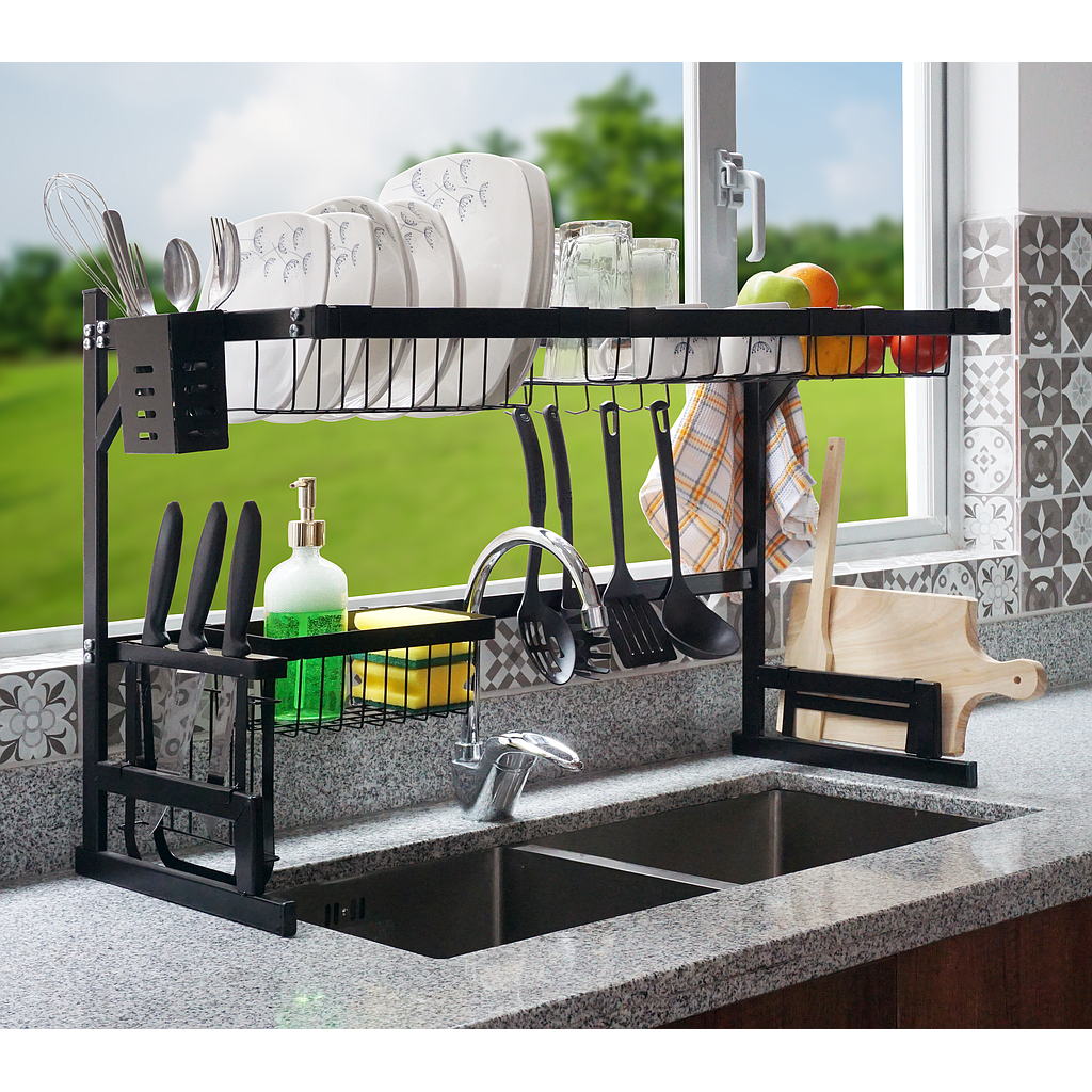 ESCURRIDOR PLATOS 2 POZOS 7862110377549 (85 x 49 x 34cm)