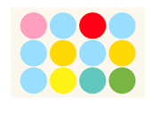 INDIVIDUAL RECTANGULAR DISENO LUNARES DE COLORES 7862117484523 (45 x 30cm)