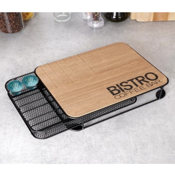 CAJA CONTENEDORA METAL MADERA BISTRO MULTIUSOS HZ1940030 (30.5 x 24 x 6.5cm)