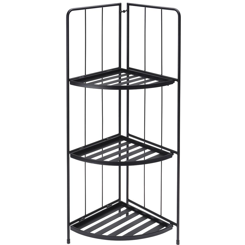 PORTAMACETAS NEGRO ESQUINERO 3 NIVELES X71000110 (90 x 42 x 30cm)