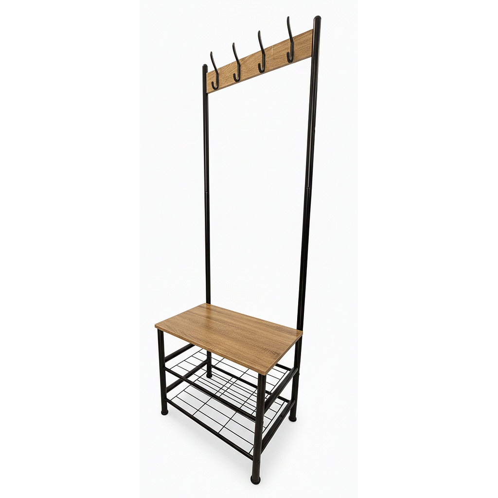 PERCHERO CON ZAPATERA INDUSTRIAL YMJ6040175DG (60 x 40 x 175cm)