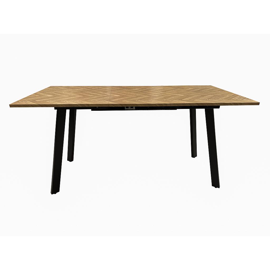 MESA DE COMEDOR DUAO MADERA PATAS NEGRAS EXTENSIBLE E1005 (120-160 x 80 x 75cm)