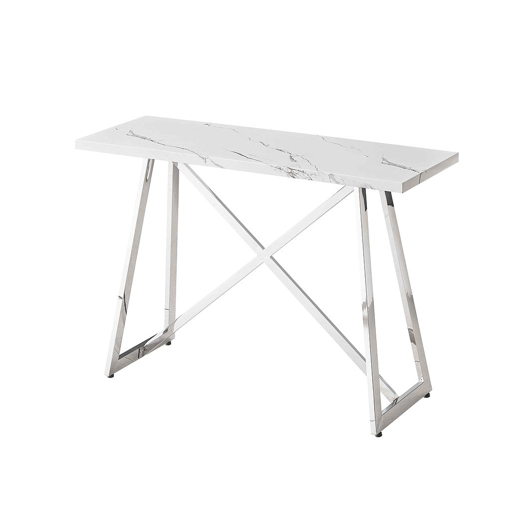 CONSOLA COLIUMO MADERA CON RECUBRIMIENTO PLÁSTICO TIPO PORCELANATO PATAS METAL E1153CS (120 x 40 x 76cm)