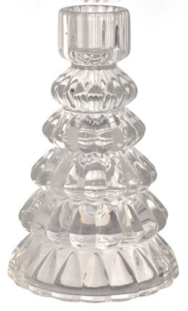 CANDELABRO ARBOL VIDRIO NAVIDENO 209049 / ES24609 (13 x 8cm)
