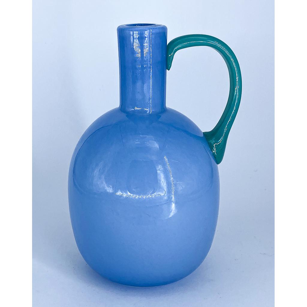 FLORERO TURQUESA CON ASA 4HM31-4 (13.5 x 13.5 x 21.5)