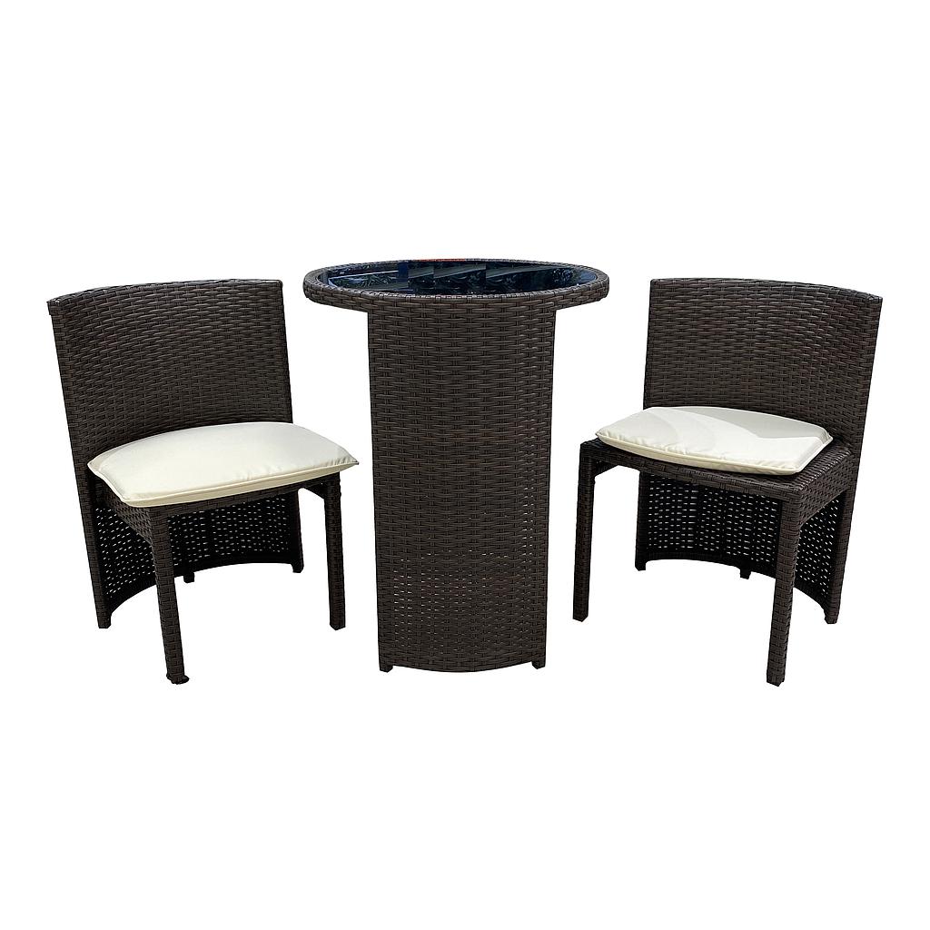 SET MESA Y SILLAS TERRAZA FANTINO RATAN SINTETICO 3PZS 4HM32-2