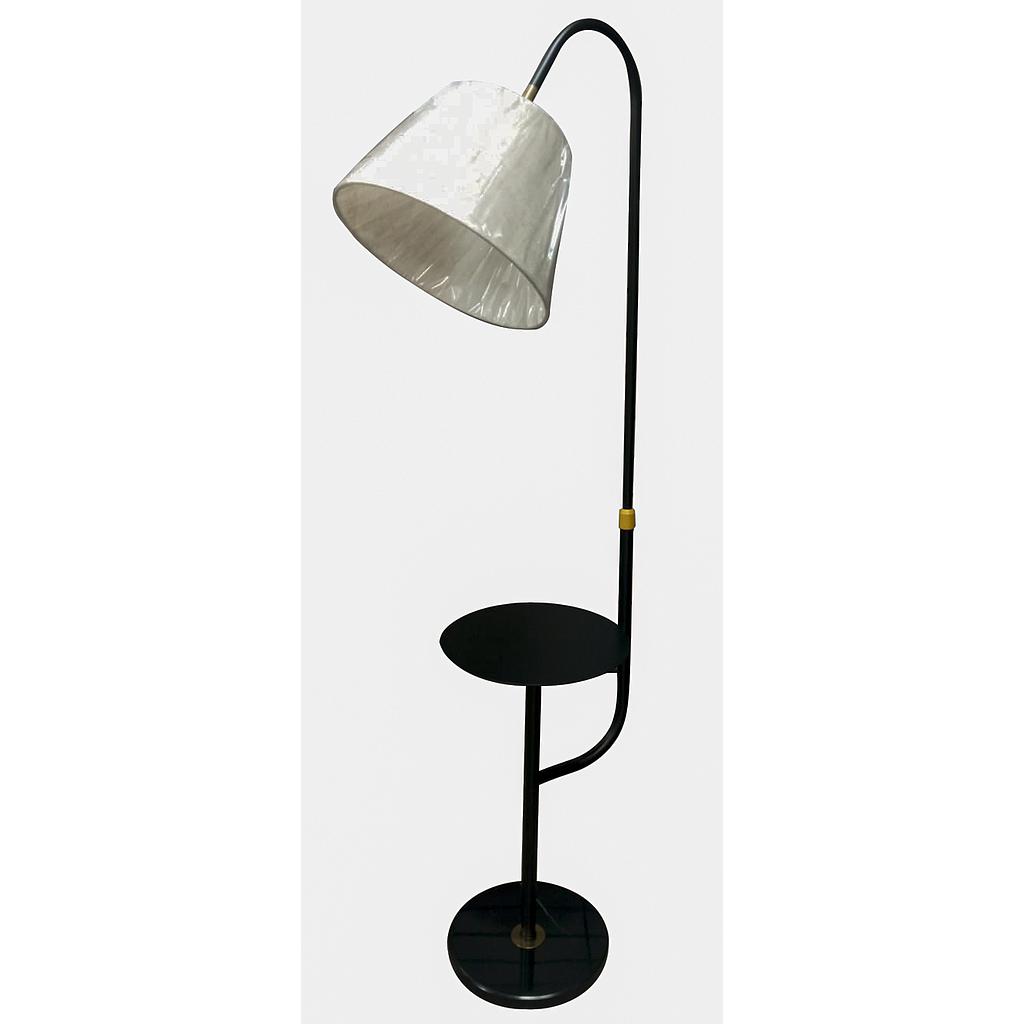 LAMPARA NEGRO METAL DE PISO CON MESITA 4HM35-9