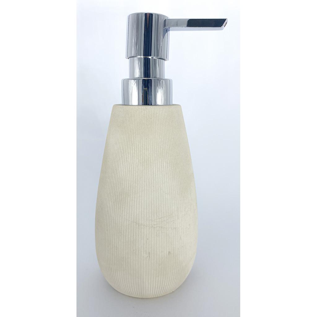 DISPENSADOR DE JABON LIQUIDO BEIGE RAYAS 4HM39-1
