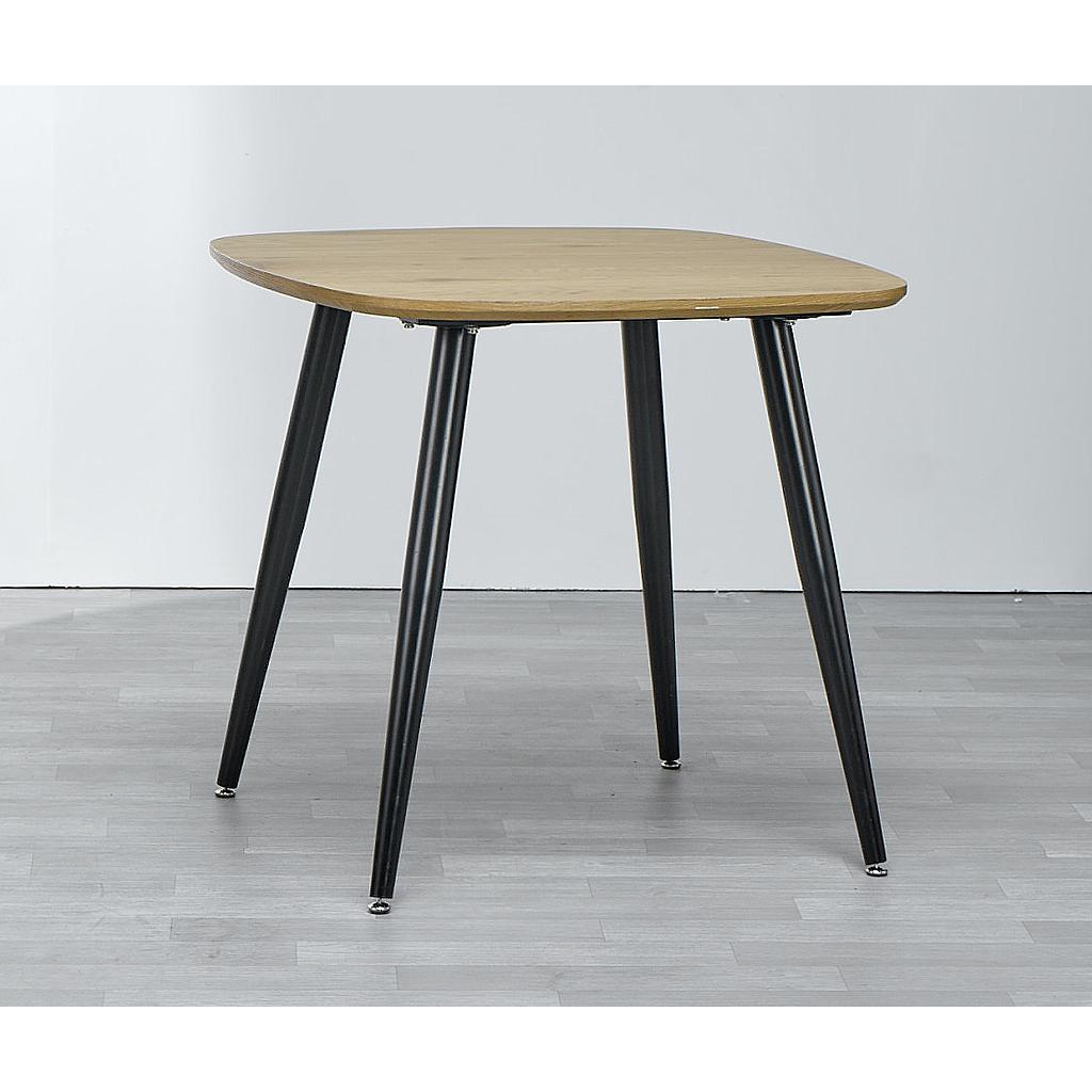 MESA DE COMEDOR BURUNDI PATAS NEGRAS METAL DT-2019 (80 x 80 x 75cm)