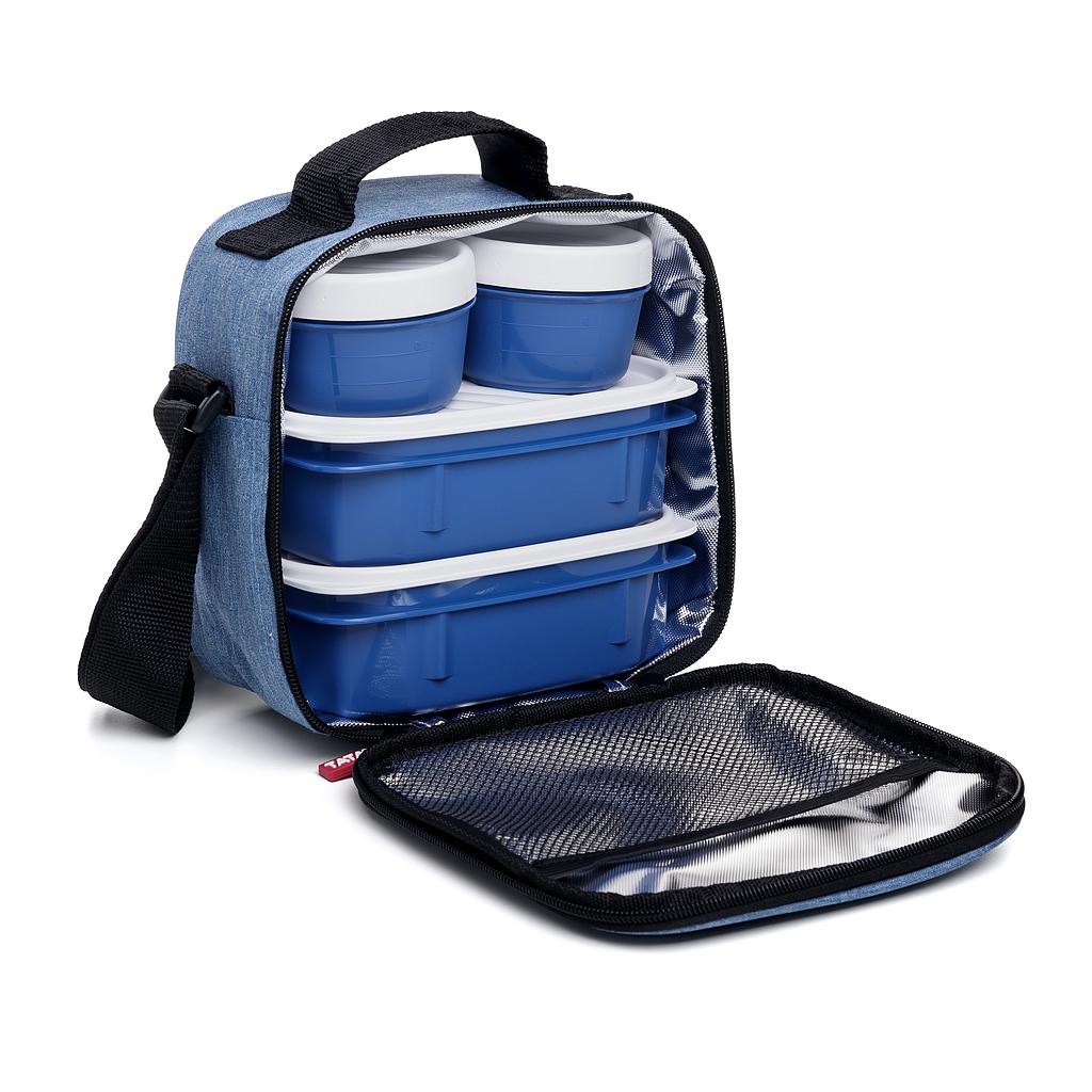 LONCHERA Y CONTENEDOR ALIM. URBAN FOOD CELESTE 5PZS 1167514 (22.5 x 10 x 22cm)