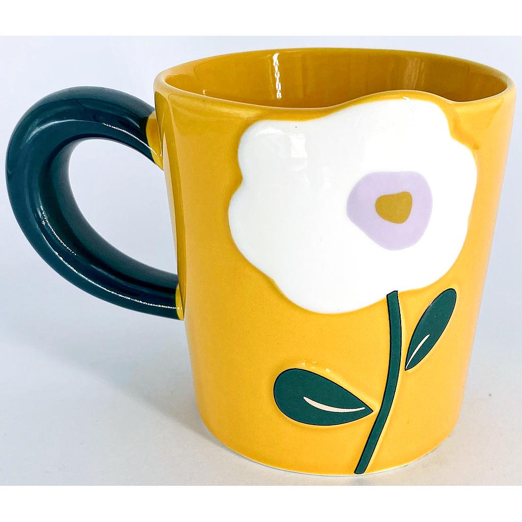 MUG NARANJA CON FLOR 4HM34-5D