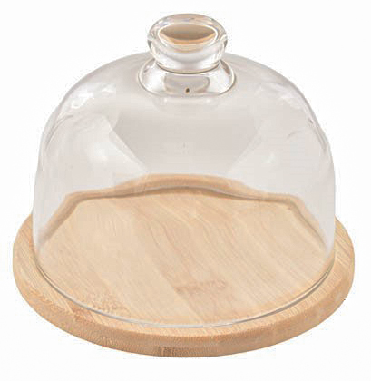 QUESERA TIPO DOMO VIDRIO BAMBOO 321362 / SAN4666/V28 (15 x 12cm)