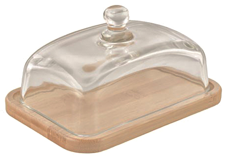 QUESERA TIPO DOMO VIDRIO BAMBOO 596755 / AN4668/V30 (18 x 13 x 10cm)