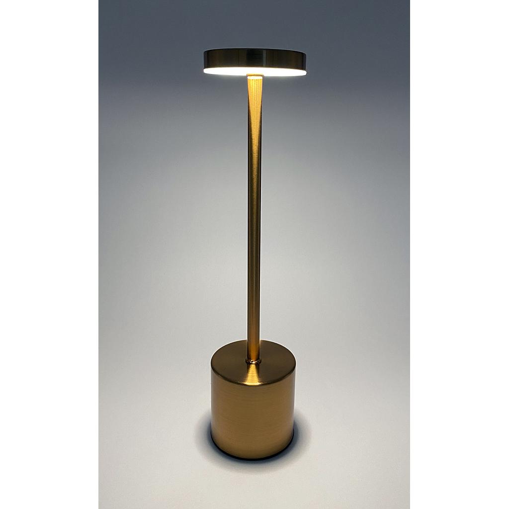 LAMPARA DE MESA DORADO CON BATERIA 4HM35-7D (33.5cm)