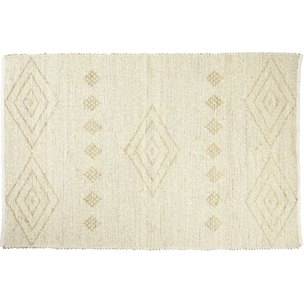 ALFOMBRA BEIGE DISEÑO ROMBOS A35823420A (120 x 180cm)