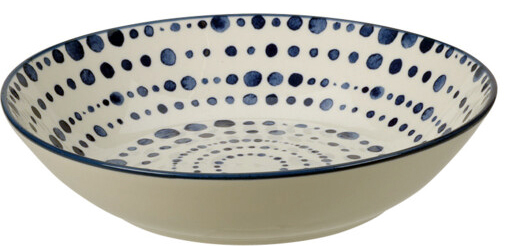 PLATO HONDO DISEÑO BOLITAS AZULES Q96000810A (20cm)