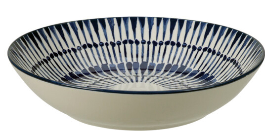 PLATO HONDO DISEÑO PALITOS AZULES Q96000810C (20cm)