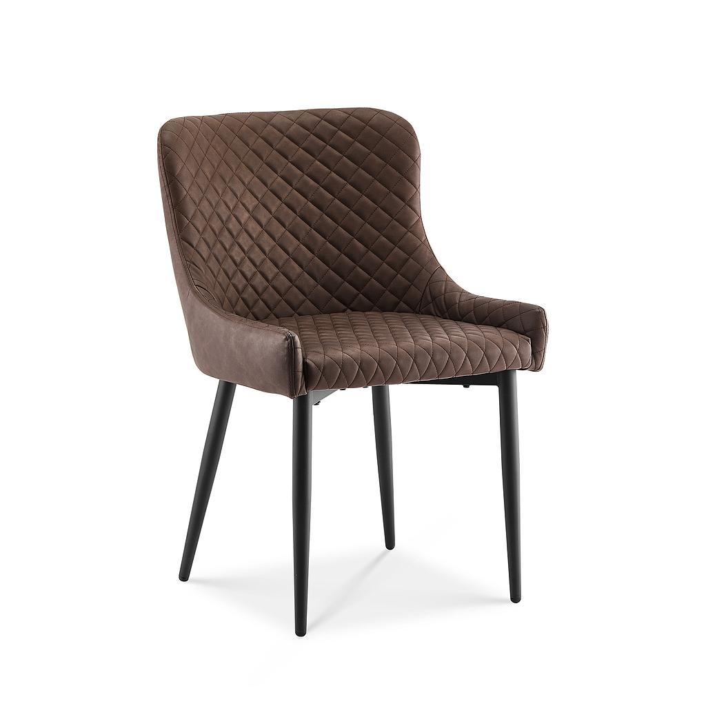 SILLA MORTON CUERINA MARRON UDC8202-RU-5 (52 x 46.5 x 84cm)