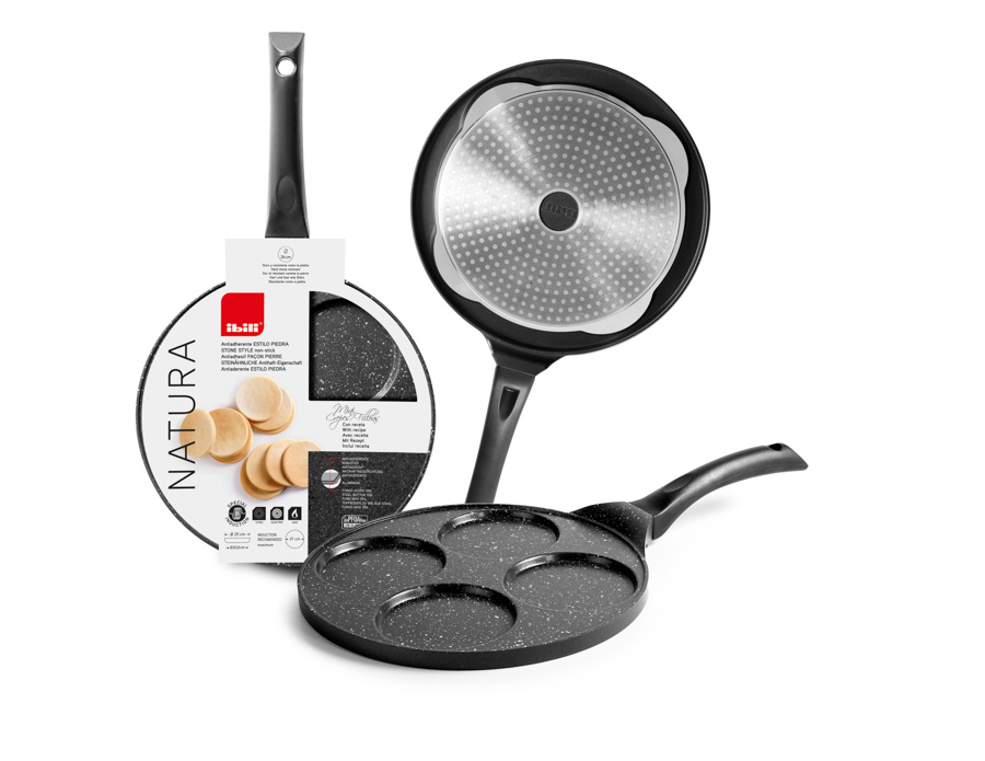 SARTEN MINICREPES / HUEVOS 4 ESPACIOS IB 400204 (26 x 1.5cm / 10cm)