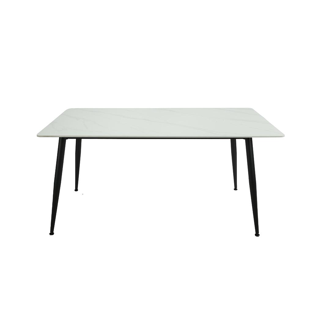 MESA DE COMEDOR SNOW WHITE BLANCO/GRIS PORCELANATO GDT014B-3SW (160 x 90 x 75cm)
