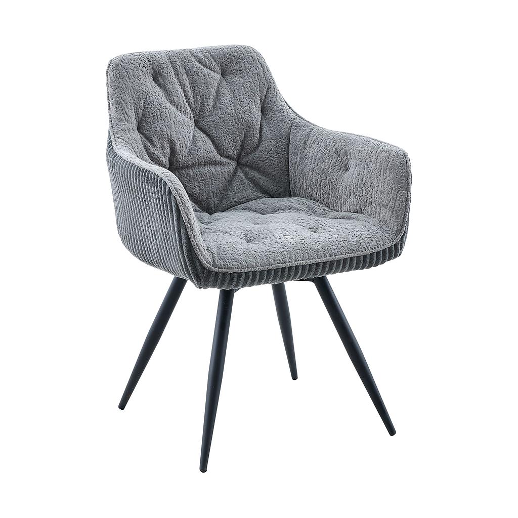 SILLA GALILEO GIRATORIA TEXTIL GRIS OSCURO PATAS NEGRAS GDC84Ca-3-B9-C9 (41 / 57 x 58 x 84cm)
