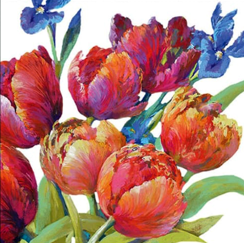 SERVILLETAS TULIPANES 20PZS 13319310 (33 x 33cm)