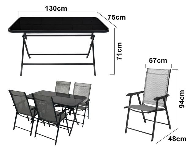 JUEGO COMEDOR PARA EXTERIOR 5PZS 273012 / ES25423/25422