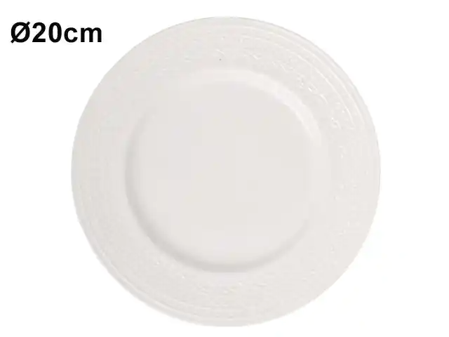PLATO TENDIDO PORCELANA BLANCO 270739 / STB9-122 (20cm)