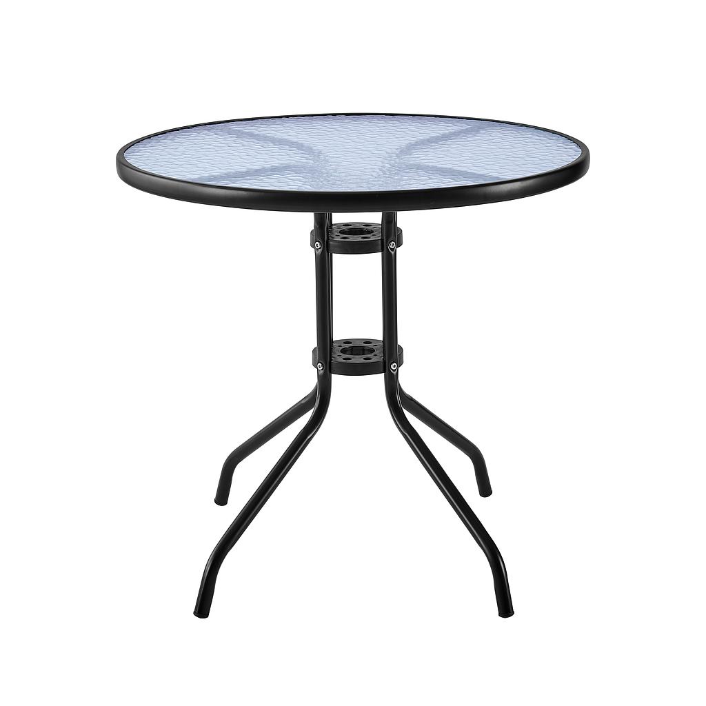 MESA REDONDA BAVARO VIDRIO TEMPLADO T-07 (73 x 80cm)