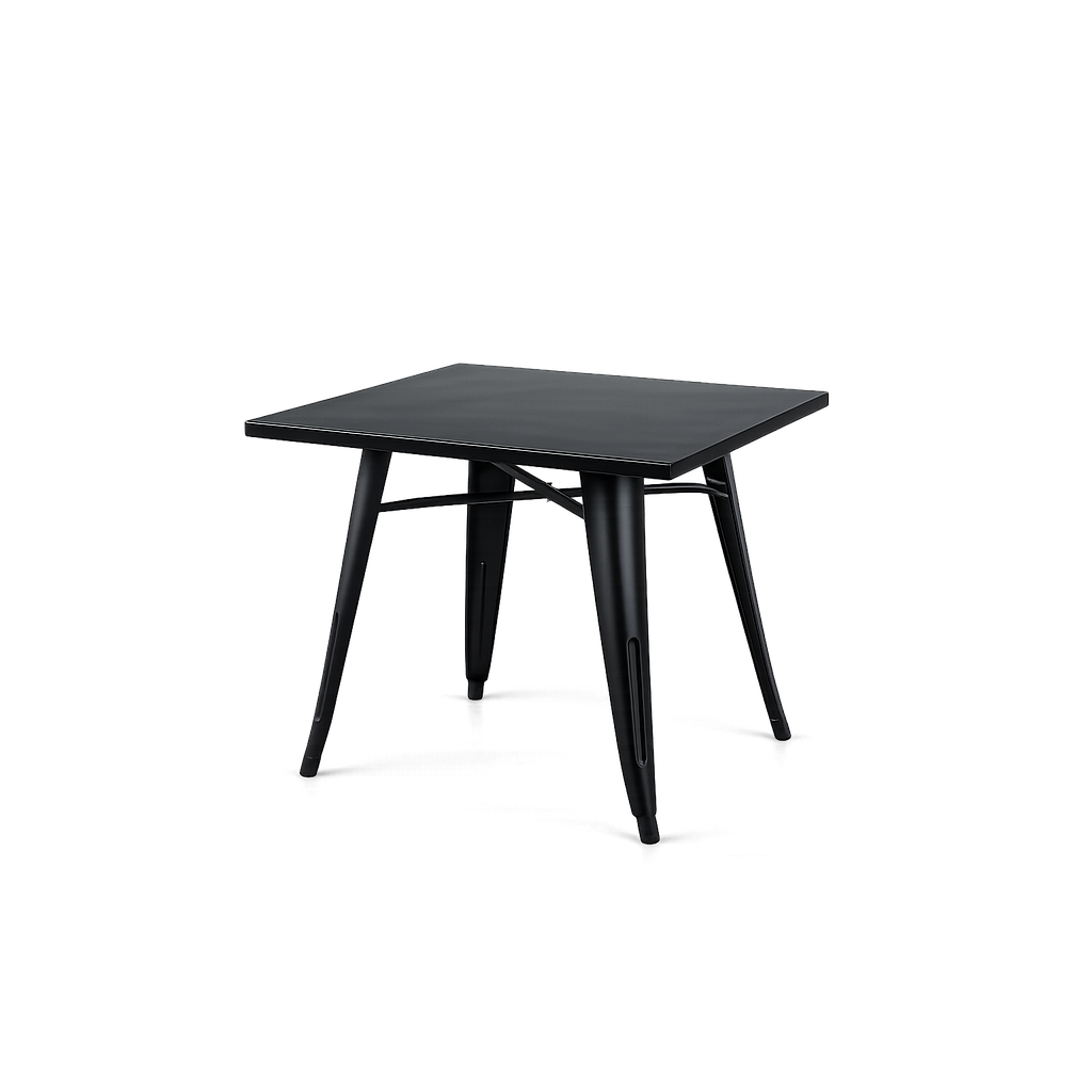 MESA DE COMEDOR TONSAY METALICO GRIS OSCURO T-803 (80 x 80 x 75cm)