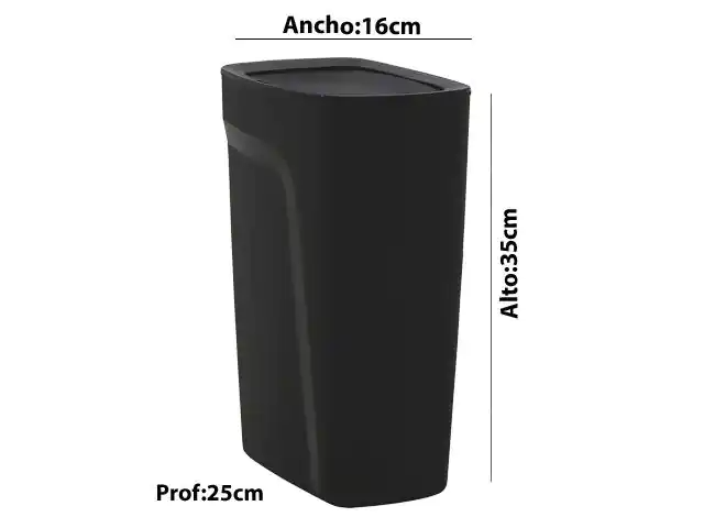 BASURERO NEGRO 818695 / 922866/009 (35 x 16cm / 10.5lt