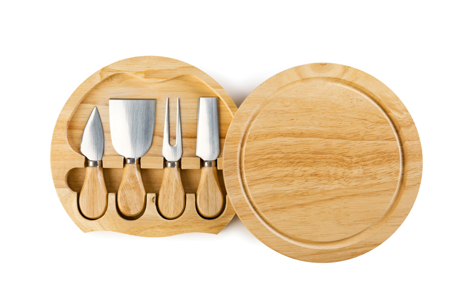 SET CUCHILLOS PARA QUESO CON TABLA DE CORTE IB 782750 (21cm)