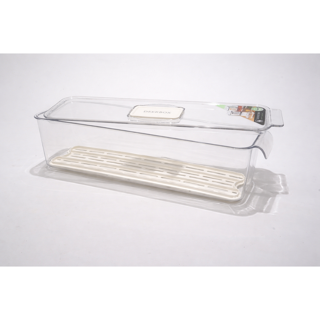 CONTENEDOR MULTIUSO RECTANGULAR CON TAPA PT405 (9.5 x 34 x 11cm)