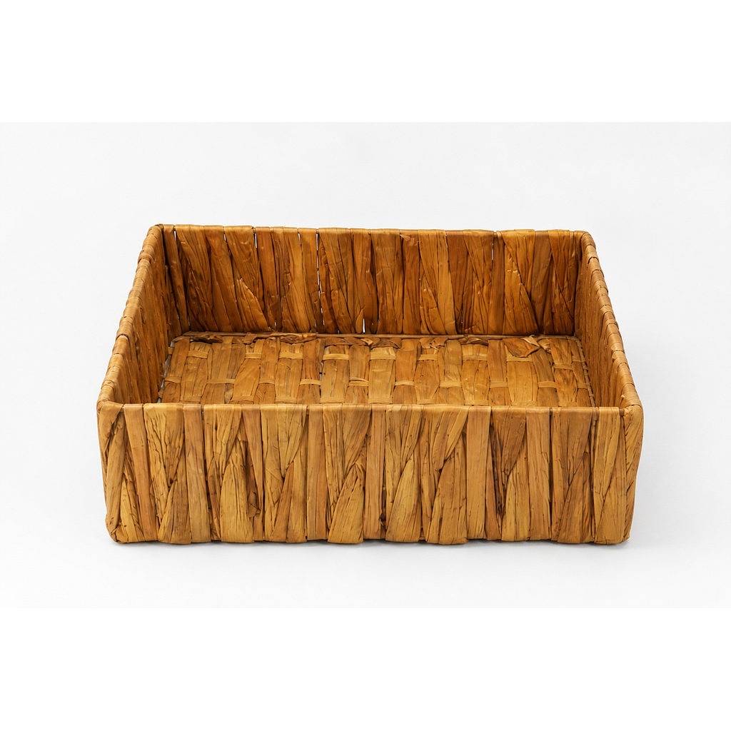CESTA ORGANIZADORA FIBRAS NATURAL PEQUEÑA PT528P (21.5 x 21.5 x 7cm)