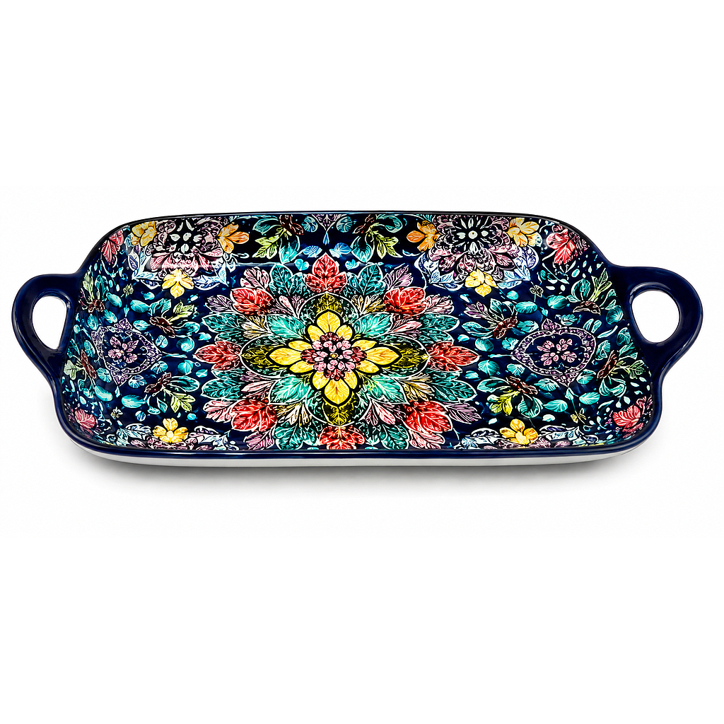 PLATO PARA SERVIR RECTANGULAR DISEÑO MEXICO F24597 (25cm)