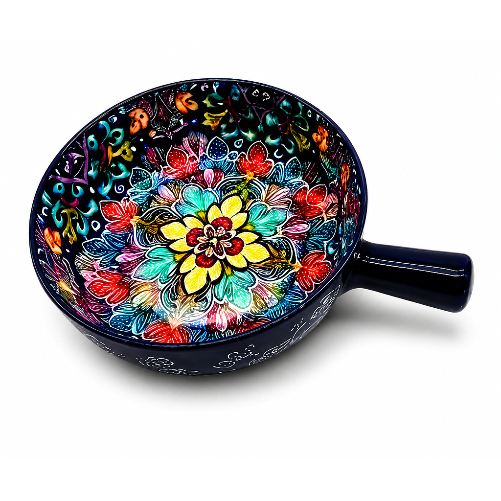 PLATO PARA SERVIR CON MANGO DISEÑO MEXICO F24598 (33cm)