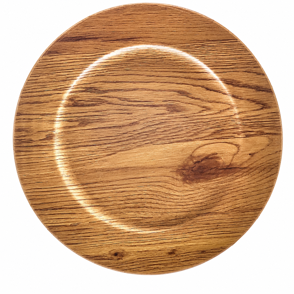 PLATO BASE DISEÑO MADERA CEDRO PT131-017 (33cm)