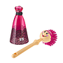 CEPILLO LAVAPLATOS FLOWER POWER ROJO  CV8029