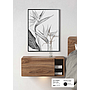 CUADRO FLORES TROPICALES BLANCO Y NEGRO 15221 (50 x 70cm)