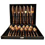 JUEGO CUBIERTOS ACERO INOX ROSADO ORO 24PZS 2HM22-2