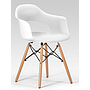 SILLA SUMACA PATAS MADERA BLANCO SL-7018BL (51.5 x 54.5 x 80cm)